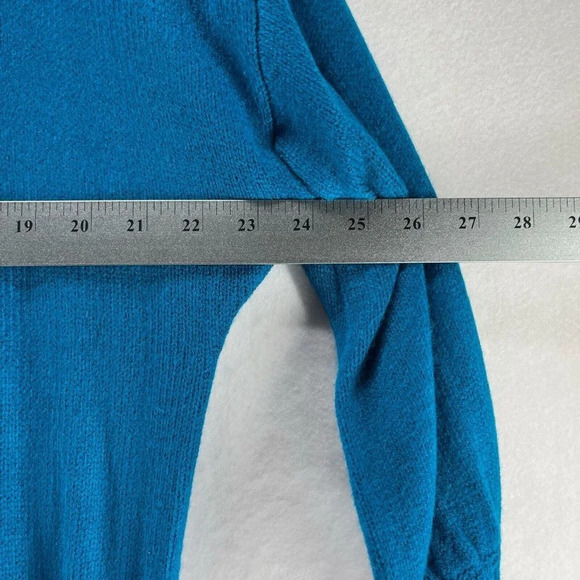 Soho New York & Co. Sweater Womens Sz M Shoulder Snap Long Sleeve Pullover Blue - Picture 10 of 11